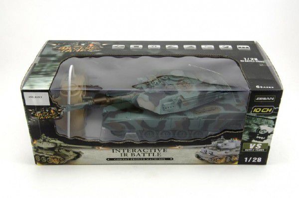 Obrázok Tank RC plast 33cm M1A2 27MHz na baterie+dobíjecí pack se zvukem a světlem v krabici 40x15x19cm