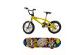 Skateboard prstový s bicyklom, plast, 10 cm