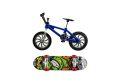 Skateboard prstový s bicyklom, plast, 10 cm