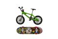 Skateboard prstový s bicyklom, plast, 10 cm