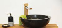 Kamenné umývadlo Gemma 501 leštený mramor Ø40 cm, black