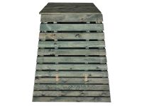 Drevený kompostér 1040 L pyramída, zelený