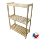 Drevený regál, 3 police, 93 x 50 x 33 cm