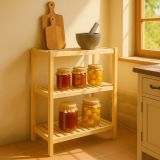 Drevený regál, 3 police, 93 x 80 x 33 cm