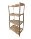 Drevený regál so 4 policami, 133 x 70 x 43 cm