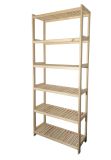 Drevený regál borovica 70x213x43 cm, 6 políc, nosnosť 25 kg