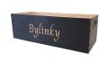 Drevený box na bylinky 34×13×11 cm, čierny, vyrobené ČR