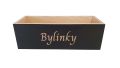 Drevený box na bylinky 34×13×11 cm, čierny, vyrobené ČR