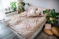 Posteľné obliečky DITA Love béžová - bavlna, 3- dielne