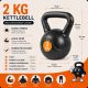 Kettlebell 2 kg plastový s cementovou výplňou