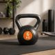 Kettlebell 6 kg plastový s cementovou výplňou