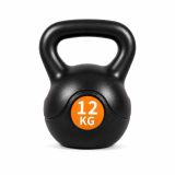 Kettlebell 12 kg plastový s cementovou výplňou