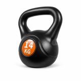 Kettlebell 14 kg plastový s cementovou výplňou