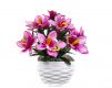 Umelá kvetina - orchidea v kvetináči - svetlo- ružová, 32 cm