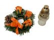 Veniec zo sviečkou na dušičky - oranžová