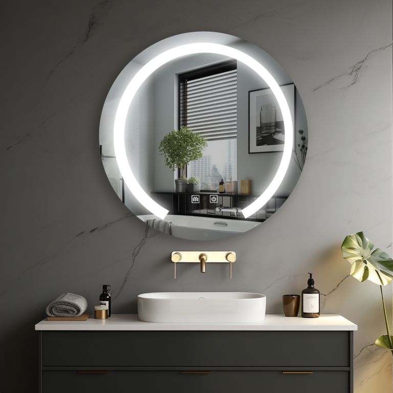 Ireda Kúpeľňové zrkadlo okrúhle - 70 cm
