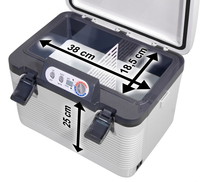 Obrázok Compass Chladiaci box 19l + display 220V / 24V / 12V DOUBLE (07130)