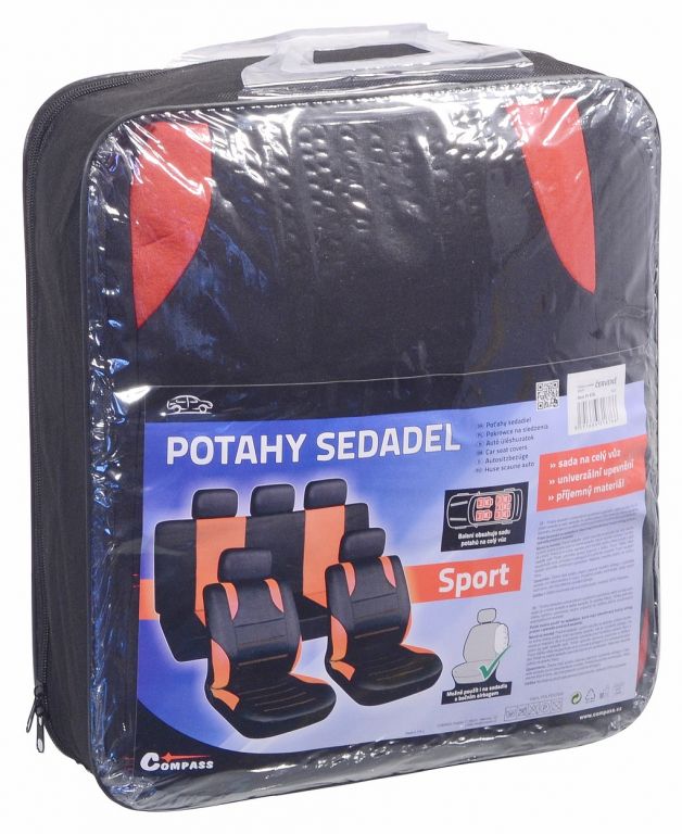 Obrázok Poťahy sedadiel sada 9 ks sport vhodné na bočný Airbag (31676)