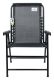 Záhradná skladacia stolička Terst - 59 x 95 x 67 cm, čierna