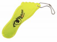 Reflexný prívesok Foot, žltý