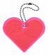 Reflexný prívesok srdce, ružový