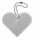 Reflexný prívesok srdce, strieborný