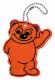 Reflexný prívesok medvedík, oranžový