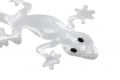 Samolepiaca dekorácia Gecko - strieborná