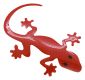 Samolepiaca dekorácia Gecko - červená