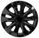 Kryty kolies 16" STORM BLACK, plast, čierna, súprava 4 ks