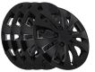 Kryty kolies 16" STORM BLACK, plast, čierna, súprava 4 ks