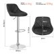 MIADOMODO Barová stolička 2ks, bez podrúčky, čierna