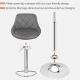 MIADOMODO Barová stolička 2ks, bez podrúčky, svetlo sivá