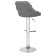 MIADOMODO Barová stolička 2ks, bez podrúčky, svetlo sivá