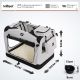 Leopet Prepravný box pre psov L, 70 x 52 x 52 cm, sivý