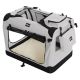 Leopet Prepravný box pre psov L, 70 x 52 x 52 cm, sivý