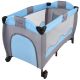 Cestovná postieľka s prebaľovacím pultom, modrá/sivá