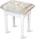 Toaletný stolík so stoličkou, biely