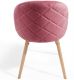 Sada jedálenských zamatových stoličiek, ružové, 2 ks