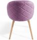 Sada jedálenských zamatových stoličiek, fialové, 2 ks
