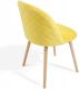 Sada jedálenských zamatových stoličiek, žlté, 2 ks