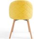 Sada jedálenských zamatových stoličiek, žlté, 2 ks