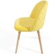 Sada jedálenských zamatových stoličiek, žlté, 2 ks