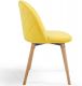 Sada jedálenských zamatových stoličiek, žlté, 2 ks