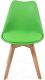 Sada stoličiek s plastovým sedadlom, 2 ks, zelené