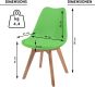 Sada stoličiek s plastovým sedadlom, 2 ks, zelené