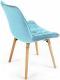 Sada prešívaných jedálenských stoličiek, tyrkysové, 2 ks