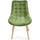 Sada prešívaných jedálenských stoličiek, zelená, 2 ks