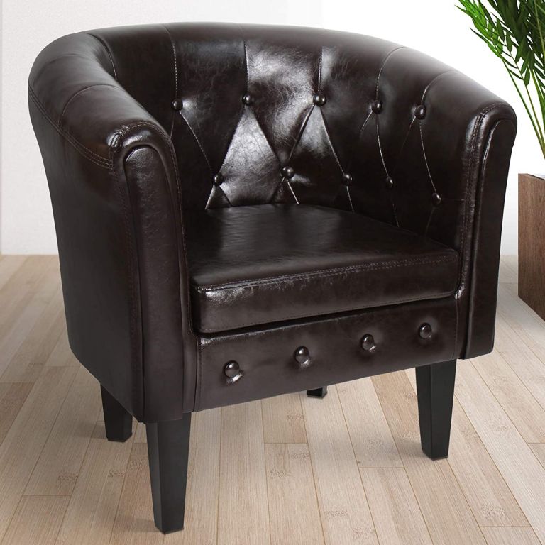 Obrázok Kreslo Chesterfield, 58 x 71 x 70 cm, hnedé