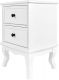 Sada nočných stolíkov s 2 zásuvkami, 2 ks, biela